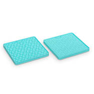 Totally Pooched Teal Silicone Reversible Interactive Feeding & Licking Mat
