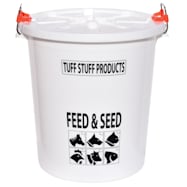 Tuff Stuff 17 gal/80 lb White Heavy-Duty Feed & Seed Storage Drum w/ Locking Lid