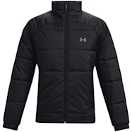 Under Armour Men's Run Insulate Hybrid Black/Pitch Gray Streamlined Fit Full Zip Polyester Jacket