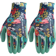 Wells Lamont Ladies' Floral Foam Latex Gloves - 2 Pk
