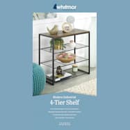 Whitmor Modern Industrial Black 4-Tier Storage Shelves
