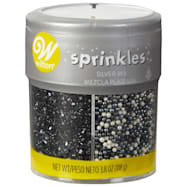 Wilton 4-Cell Pearl Silver Black Sprinkles