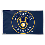 3 ft x 5 ft Milwaukee Brewers Logo Deluxe Flag