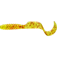 Mister Twister Chartreuse Red Flake Twister Tail Grub