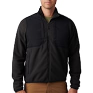Men's Mesos Tech Black Full Zip Long Sleeve Fleece Jacket