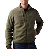 Men's Mesos Tech Ranger Green Full Zip Long Sleeve Fleece Jacket