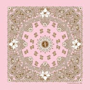 Adult Pink Floral Paisley Print Bandanna Extra Large - 22 in x 22 in