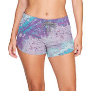 Colosseum Women's Simone Purple Paint Splatter Unlined Shorts