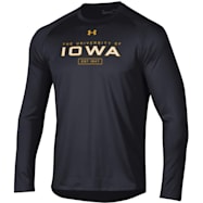 Under Armour Men's Iowa Hawkeyes Black Team Graphic Crew Neck Long Sleeve T-Shirt