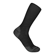 Men's Black Midweight Synthetic- Wool Blend Crew Socks - 2 Pk