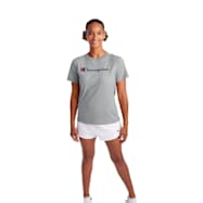 Champion Women's The Classic Tee Oxford Gray Logo Graphic Crew Neck Short Sleeve T-Shirt