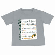  Toddler Boys'  NDSU Bison Grey Biggest Fan Checklist Graphic Crew Neck Short Sleeve T-Shirt