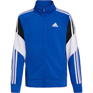 adidas Boys' Icons Blue Full Zip Tricot Polyester Jacket