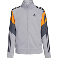 adidas Boys' Icons Gray Full Zip Tricot Polyester Jacket