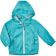 Swiss Alps Little Girls' Blue Radiance Hooded Full Zip Polyester Rain Jacket