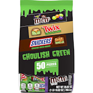 Fun Size Ghoulish Green Chocolate Variety Mix - 50 Ct