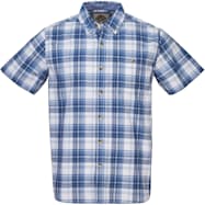 Field & Forest Men's Big & Tall Copen Plaid Button Front Short Sleeve Cotton Blend Shirt