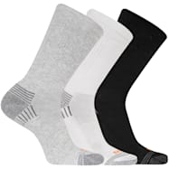 Merrell Adult Grey Repreve Cushioned Hiker Crew Socks - 3 Pk