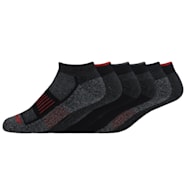 Dickies Men's Navigator Black/Red No-Show Socks - 6 Pk