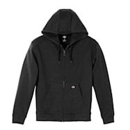 Men's Black Midweight Hooded Full Zip Long Sleeve Fleece Jacket