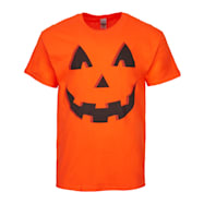 Men's Halloween Carved Face Graphic Crew Neck Short Sleeve Cotton Tee