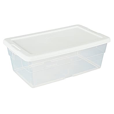 Sterilite 6 Quart Storage Box, Clear