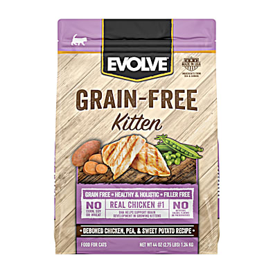 Kitten Grain Free Chicken Chickpea Recipe Dry Cat Food by Evolve