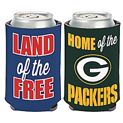 Green Bay Packers Logo 2-Sided 12 oz. Can Cooler