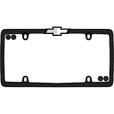 Chrome chevy license plate outlet frame