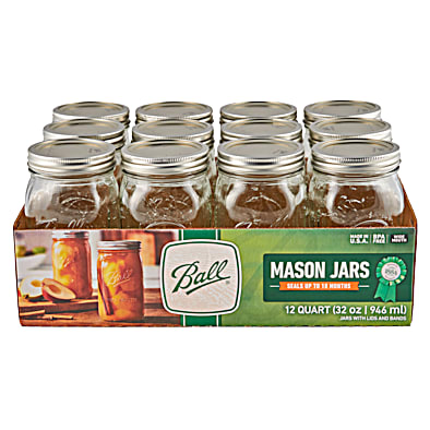 Wide Mouth Glass Quart Canning Jars by Country Classics at Fleet Farm