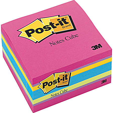 3 in x 3 in Pink Wave Notes Cube