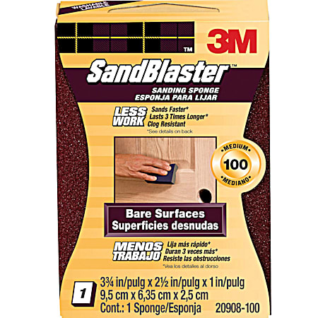 3M SandBlaster 100-Grit Sanding Sponge