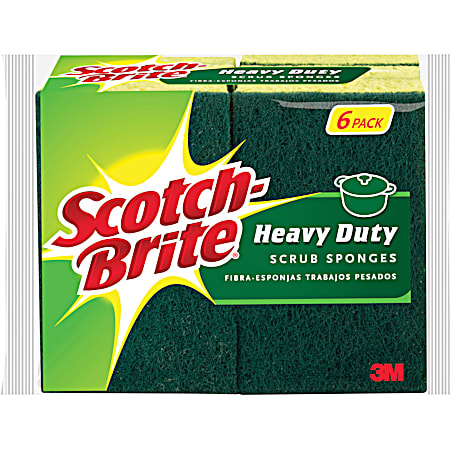 Scotch-Brite Heavy-Duty Scrub Sponges - 6 Pk.