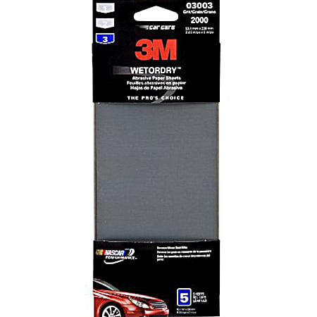 3M Wetordry Automotive Sandpaper - 2000 Grit