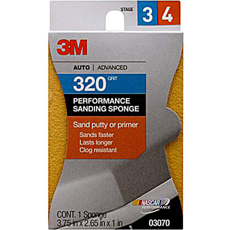 3M Performance Sanding Sponge 320 Grit