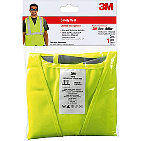 3M Tekk Protection Adult Yellow Hi-Vis Construction Safety Vest