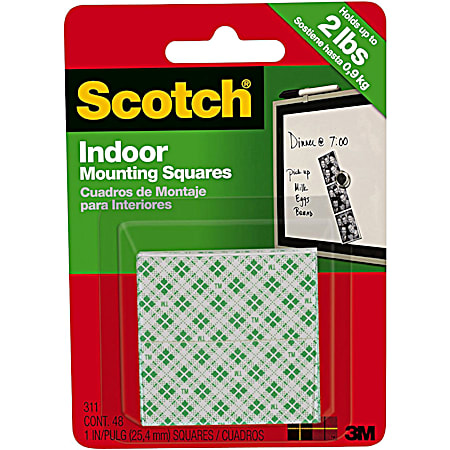 Scotch Mounting Squares 1 In. x 1 In. x .06 In. - 48/Pk