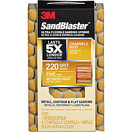 3M SandBlaster 220 Grit Sanding Sponge