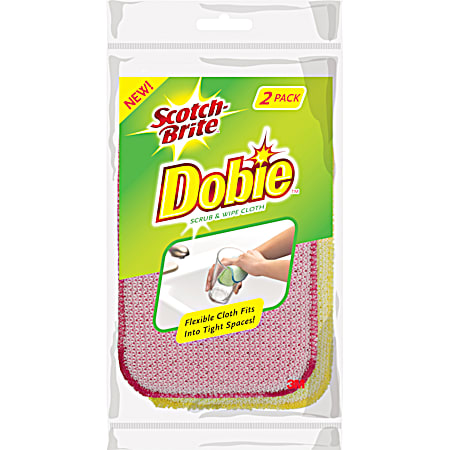 Scotch-Brite Dobie Scrub & Wipe Cloth - 2 Pk.
