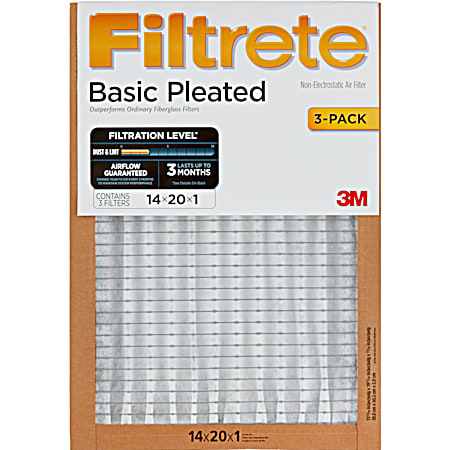 Basic Pleated MPR 100 Air Filter - 3 Pk