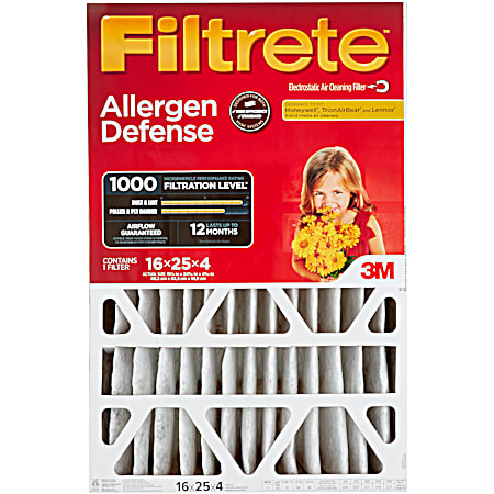 Allergen Defense 1000 Electrostatic Air Cleaning Filter