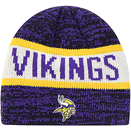 Adult Minnesota Vikings Purple & Gold Marl Knit Cuff Beanie