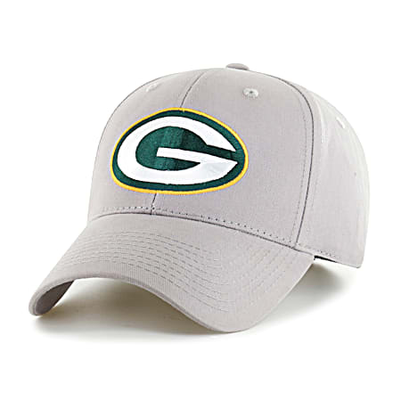 Adult Green Bay Packers Steel Gray Mass Basic Patch Logo 6-Panel Cap