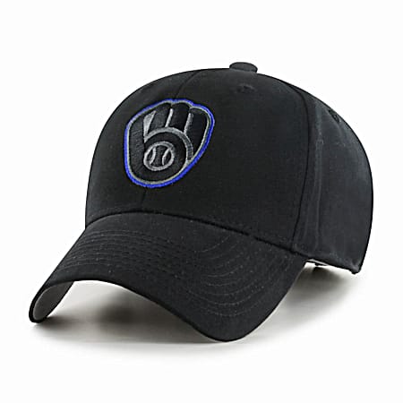 Adult Milwaukee Brewers Black Mass Basic MLB Cap