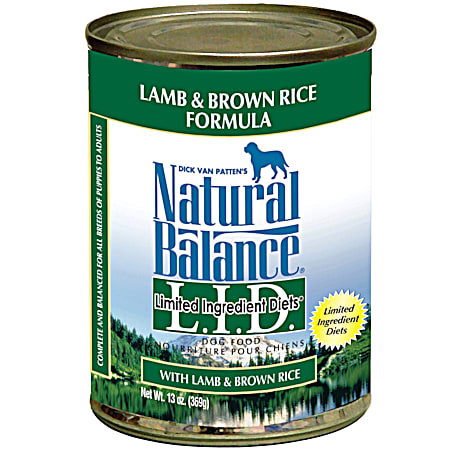 Natural Balance L.I.D. Limited Ingredient Diets Lamb & Brown Rice Wet Dog Food