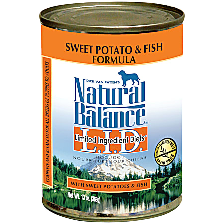 Natural Balance L.I.D. Limited Ingredient Diets Fish & Sweet Potato Wet Dog Food