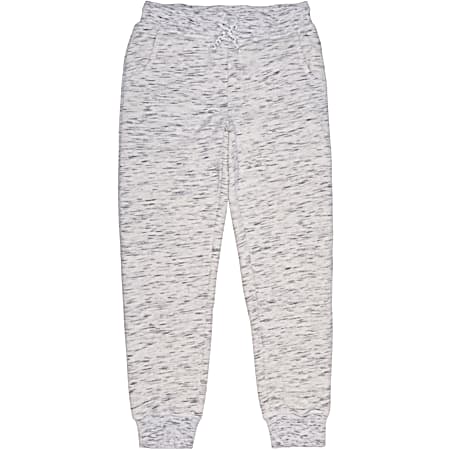 Hollywood Girls' White Speckled Sherpa Pull-On Joggers