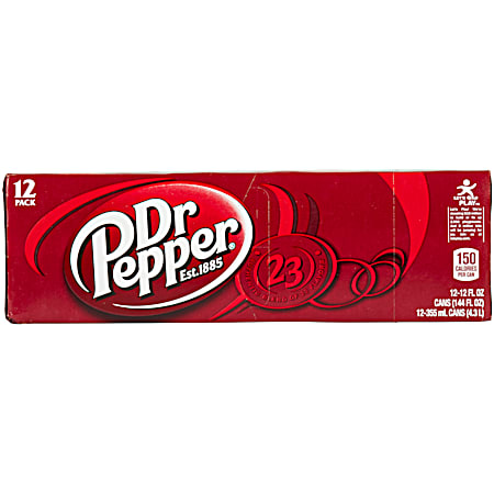 Dr Pepper 12 oz Soda - 12 Pk