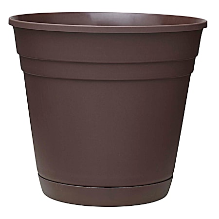 Cocoa Riverland Planter w/ Attached Saucer