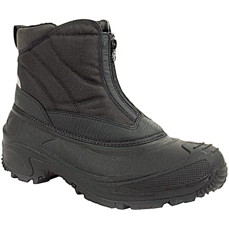 Men's Dale Black Reflective Front Zip Insulated Winter Boot